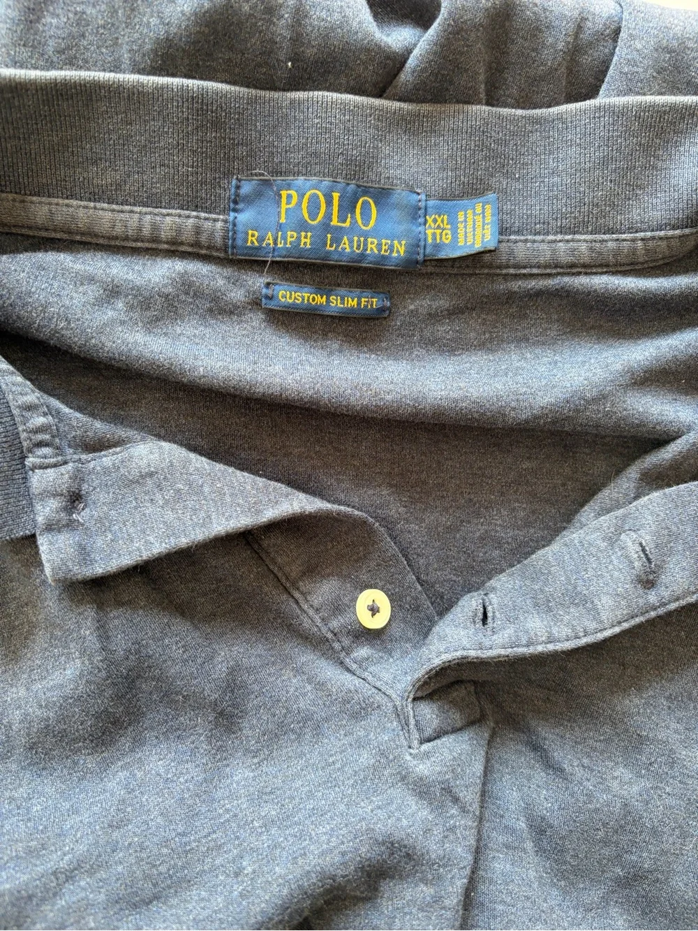 Ralph Lauren Men's Navy Polo with Red Logo